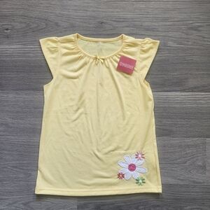 Gymboree Yellow Top with Floral Appliqué